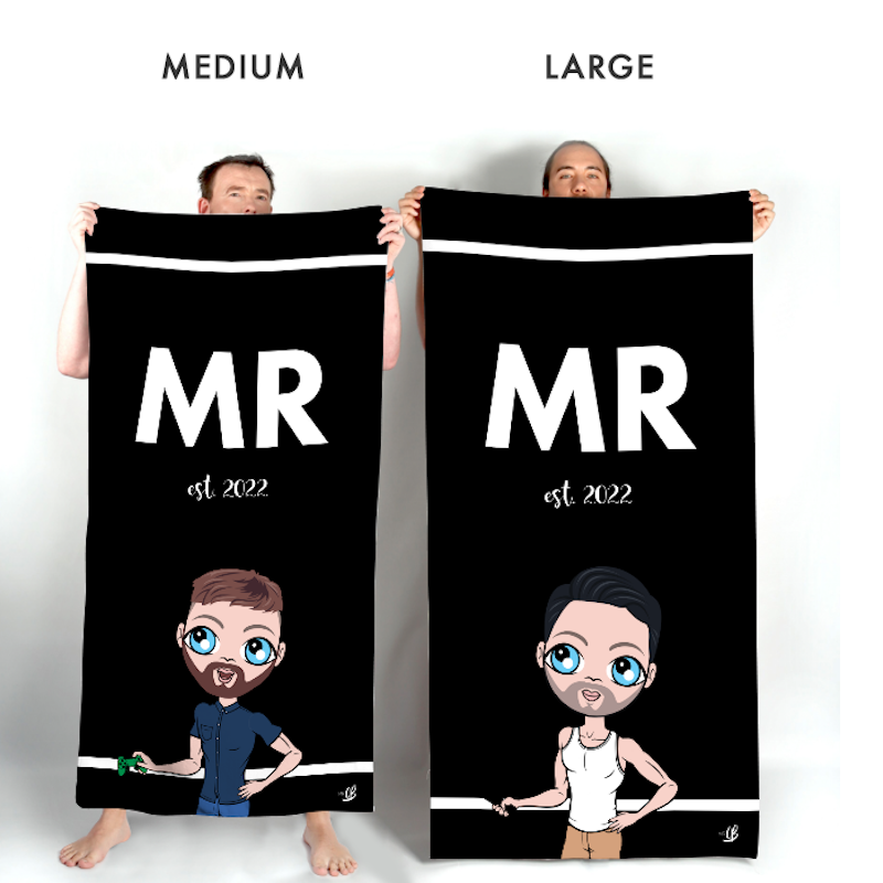MrCB Bold Matching Mr Black Stripe Beach Towel - Image 3