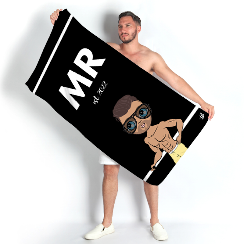 MrCB Bold Matching Mr Black Stripe Beach Towel - Image 4