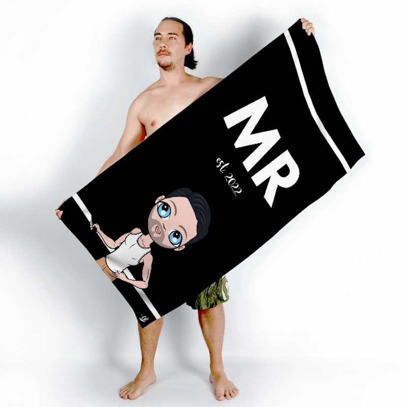 MrCB Bold Matching Mr Black Stripe Beach Towel - Image 2