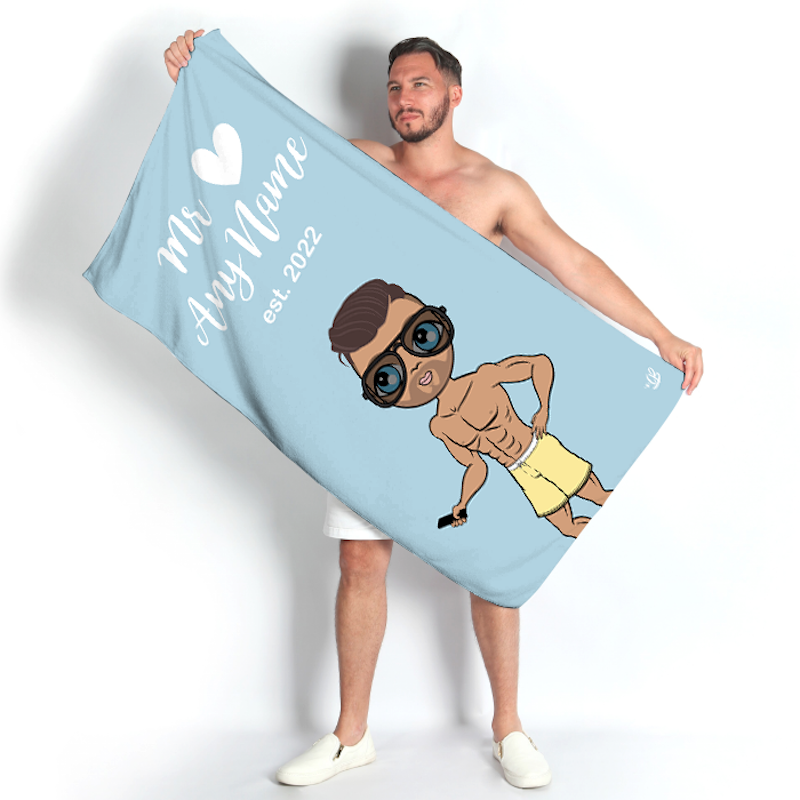MrCB Bold Matching Mr Blue Beach Towel - Image 3