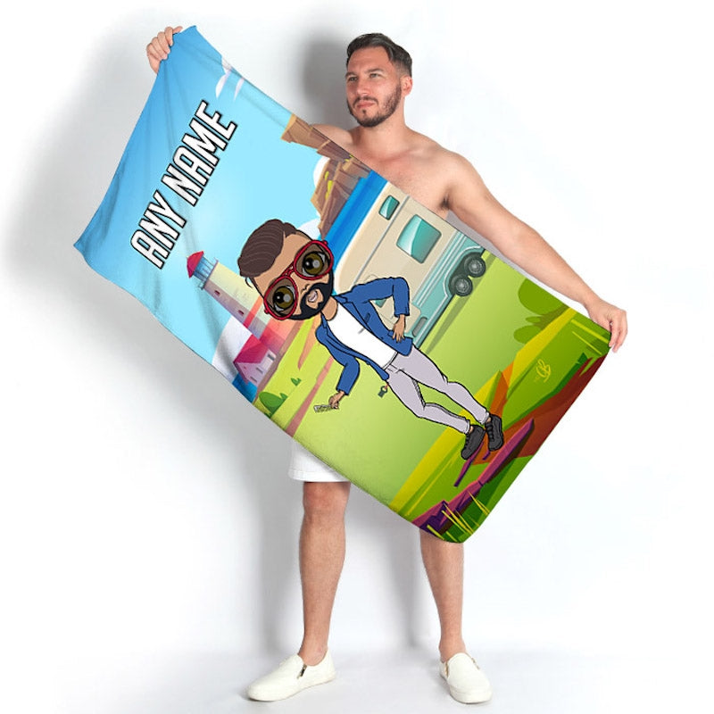 MrCB Caravan Beach Towel - Image 3