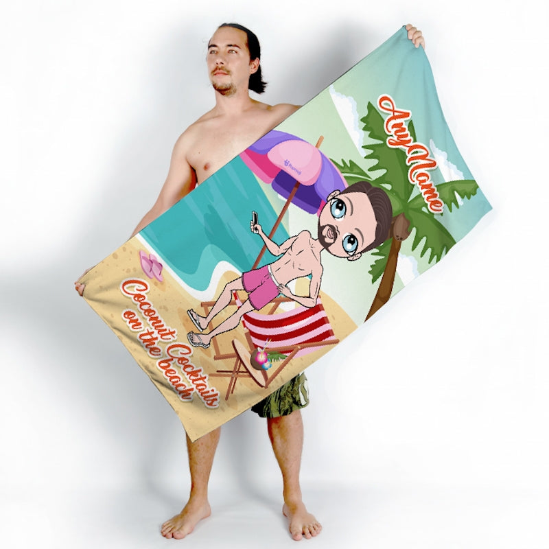 MrCB Coconut Cocktails Beach Towel - Image 2