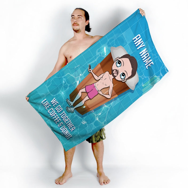 MrCB Coffee And Donut Beach Towel - Image 2