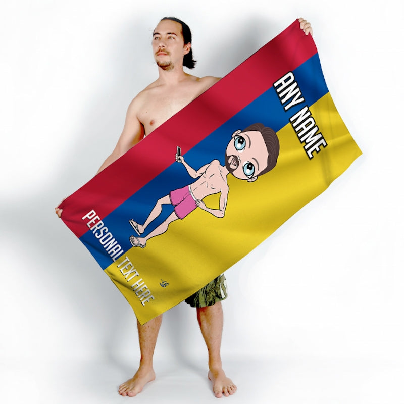 MrCB Columbian Flag Beach Towel - Image 2