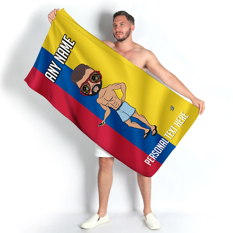 MrCB Columbian Flag Beach Towel - Image 1