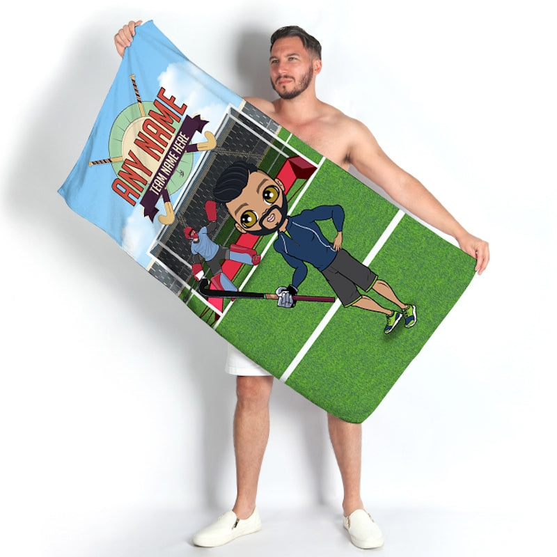 MrCB Field Hockey Beach Towel - Image 1