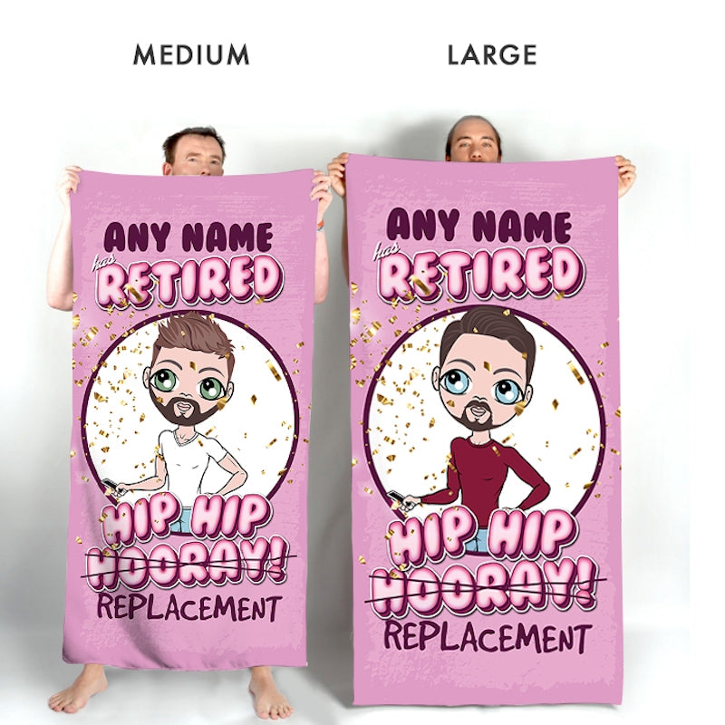 MrCB Retirement Hip Hip Replacement Beach Towel - Image 4