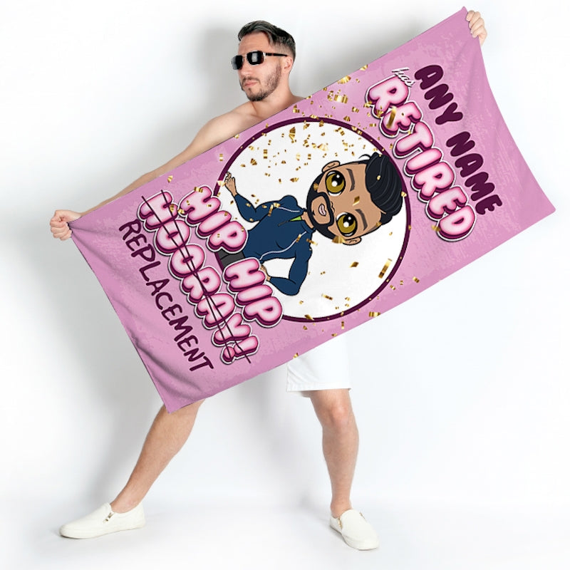 MrCB Retirement Hip Hip Replacement Beach Towel - Image 3