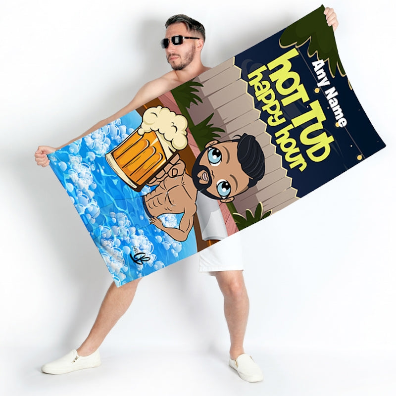 MrCB Hot Tub Happy Hour Beach Towel - Image 1