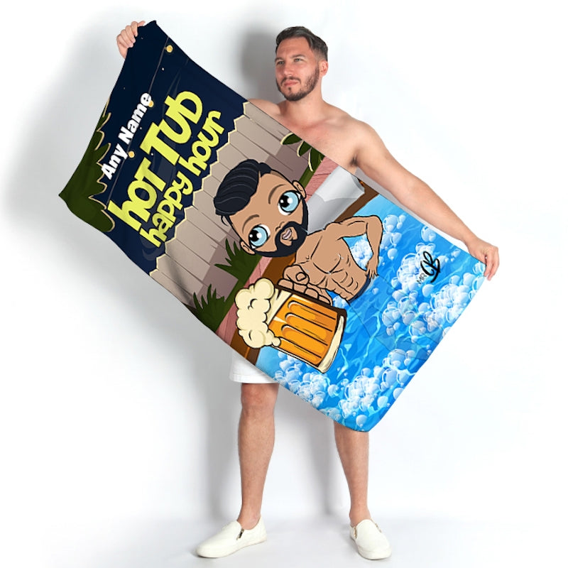 MrCB Hot Tub Happy Hour Beach Towel - Image 2