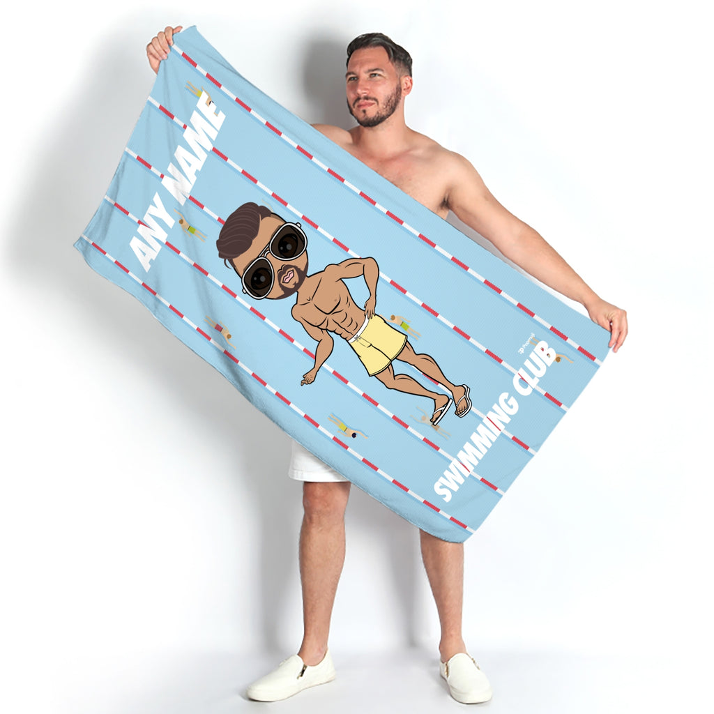 MrCB Personalized Lanes Swimming Towel - Image 2