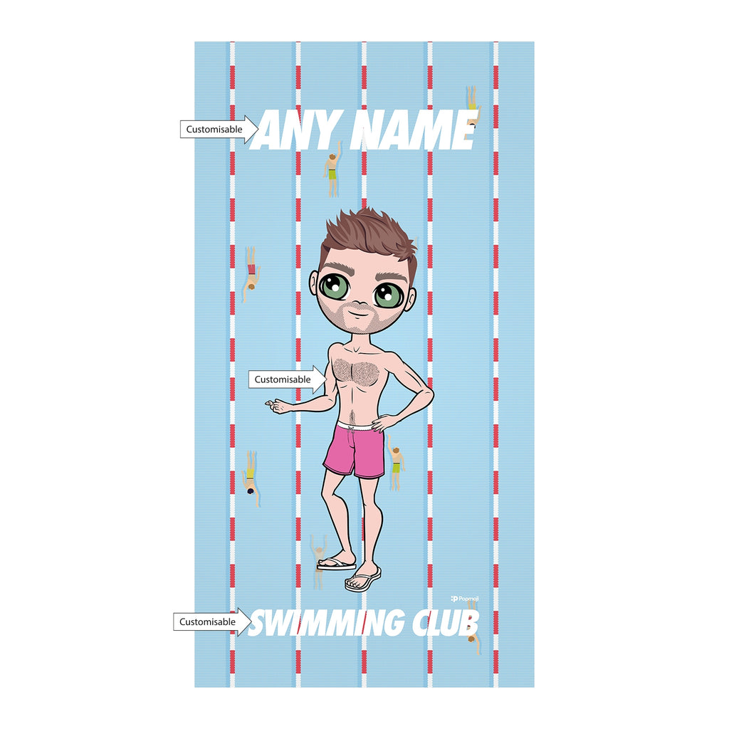 MrCB Personalized Lanes Swimming Towel - Image 4