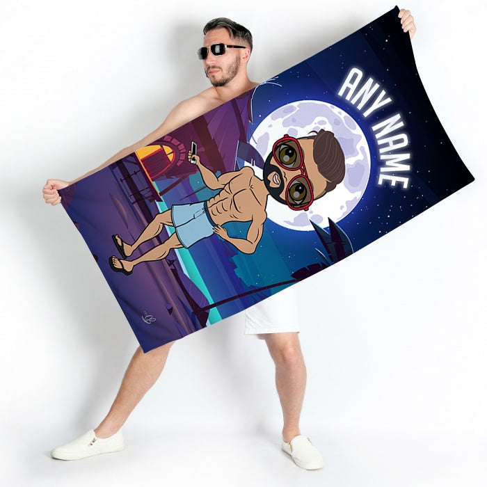 MrCB Moonlit Beach Beach Towel - Image 1