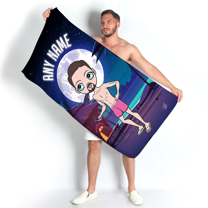 MrCB Moonlit Beach Beach Towel - Image 4