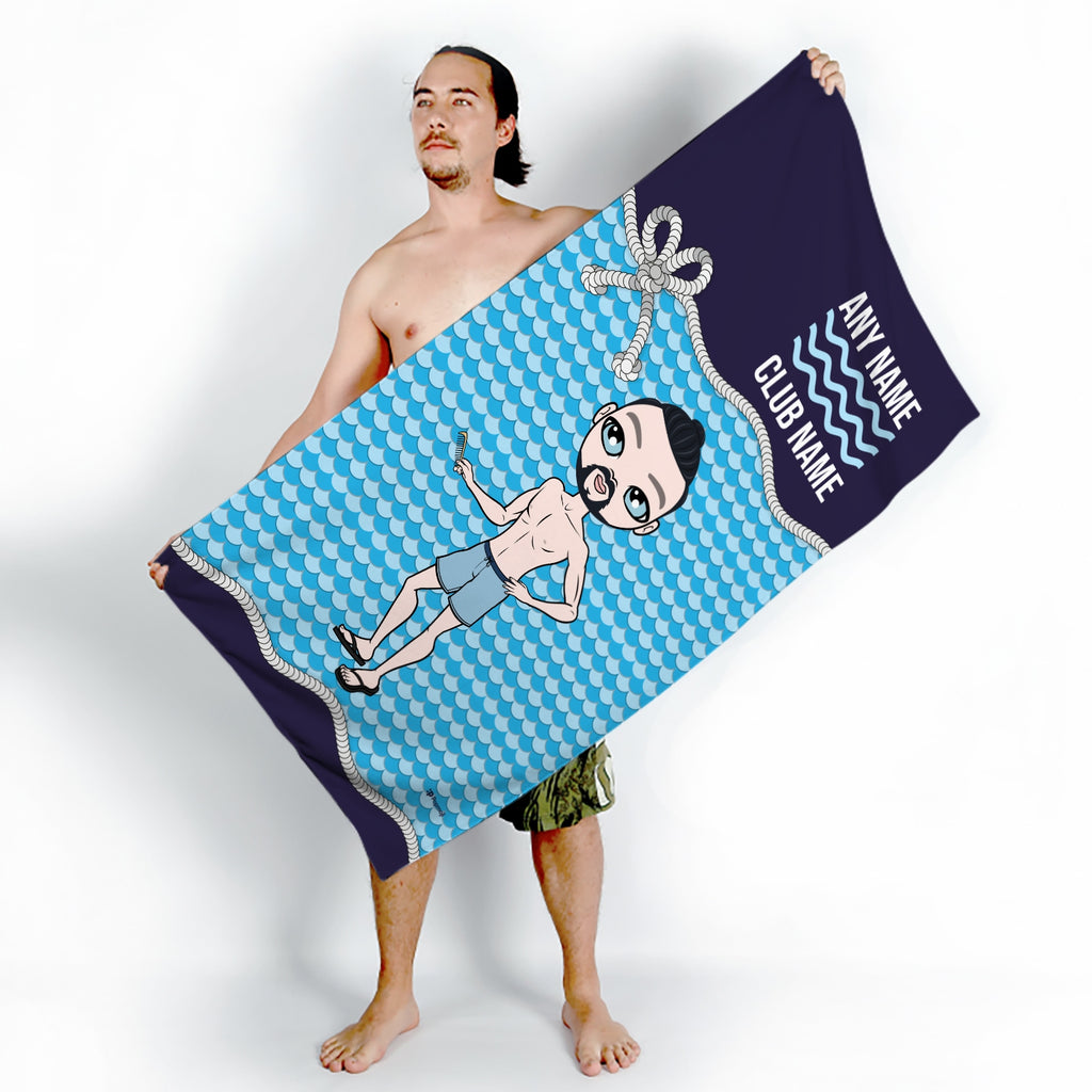 MrCB Personalized Nautical Swimming Towel - Image 2
