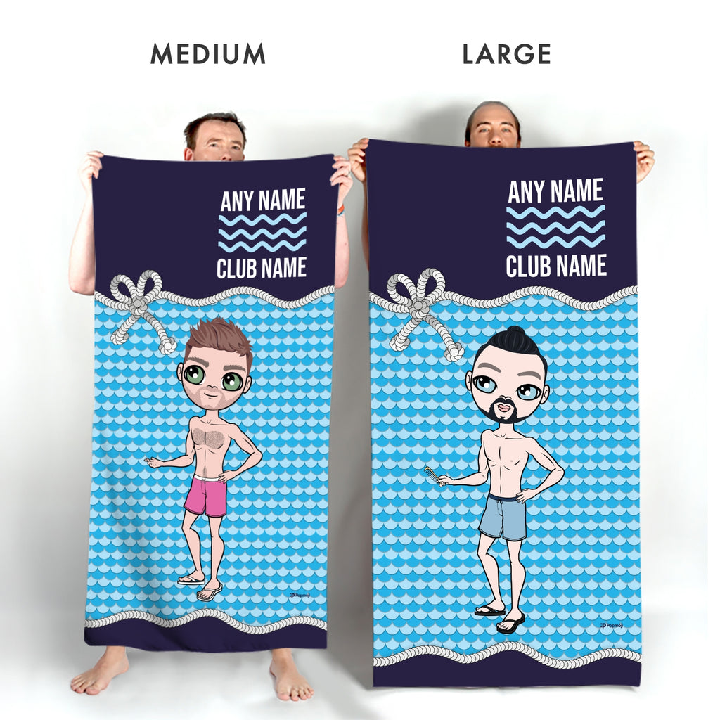 MrCB Personalized Nautical Swimming Towel - Image 3
