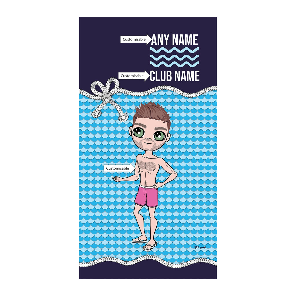 MrCB Personalized Nautical Swimming Towel - Image 4