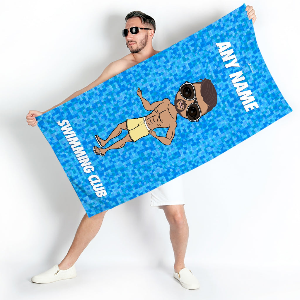MrCB Personalized Pool Texture Swimming Towel - Image 1