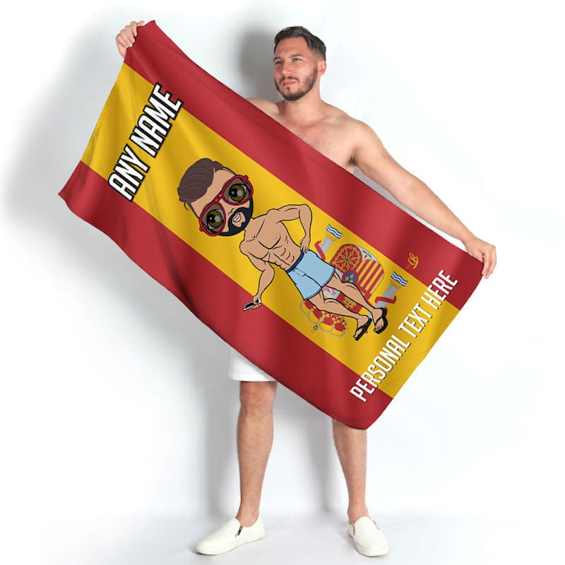 MrCB Spanish Flag Beach Towel - Image 1