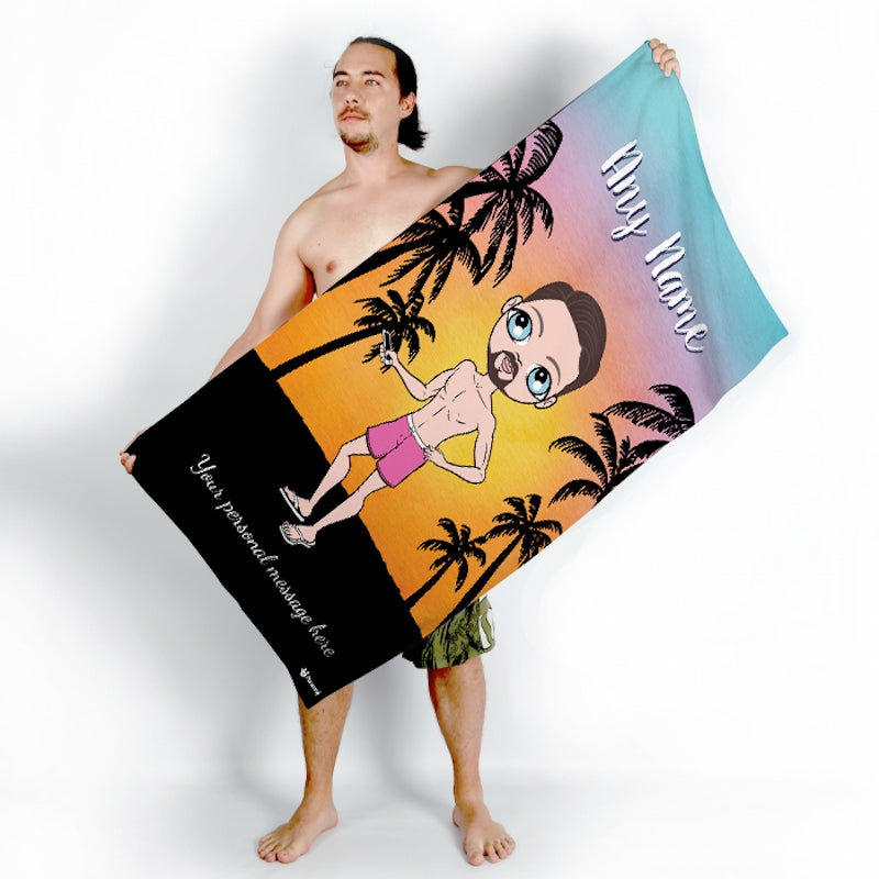 MrCB Tropical Sunset Beach Towel - Image 2