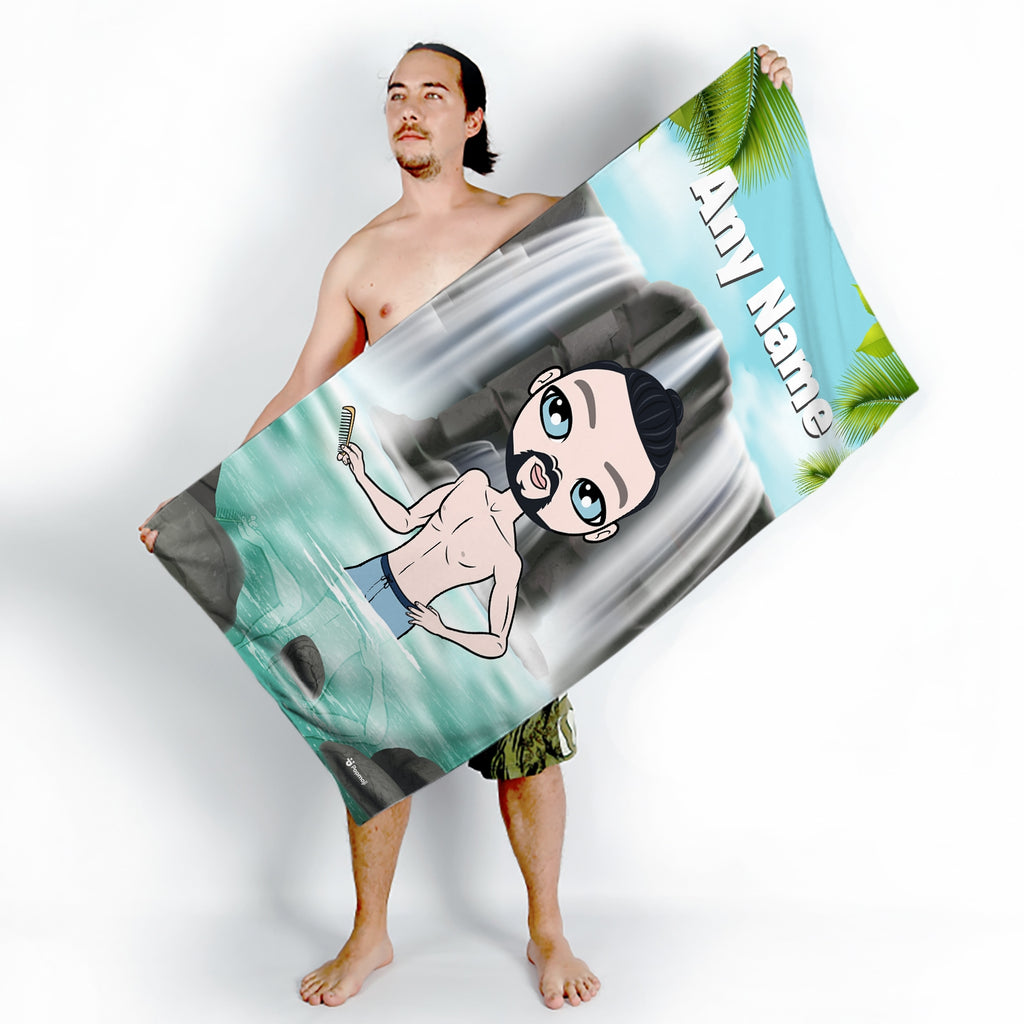 MrCB Tropical Waterfall Beach Towel - Image 3