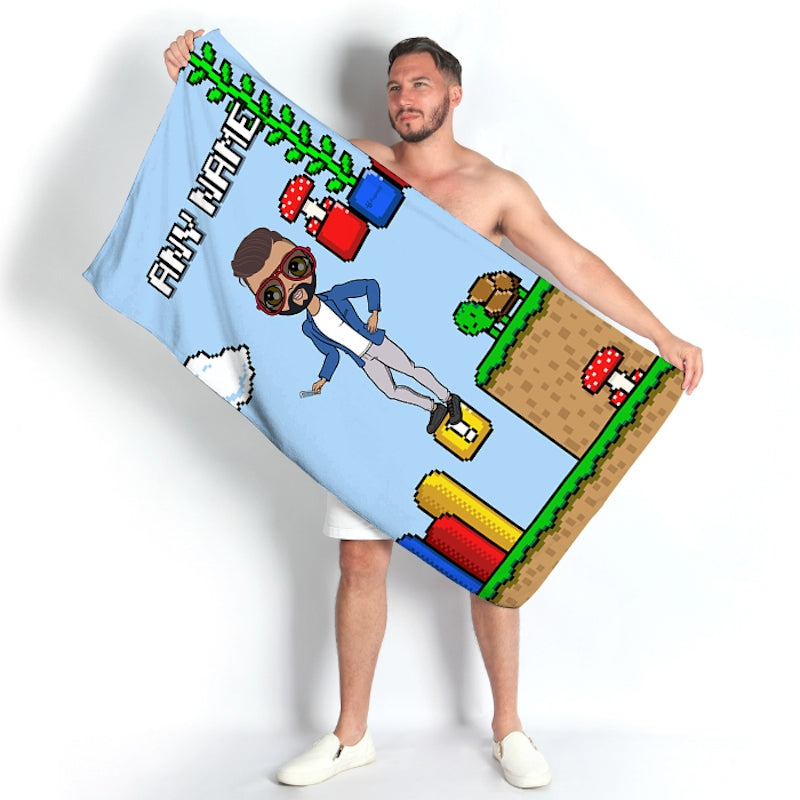 MrCB Super Gamer Beach Towel - Image 1