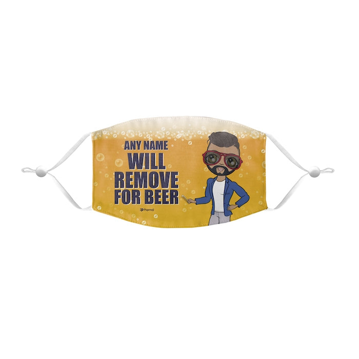 MrCB Personalized Beer Reusable Face Covering - Image 1