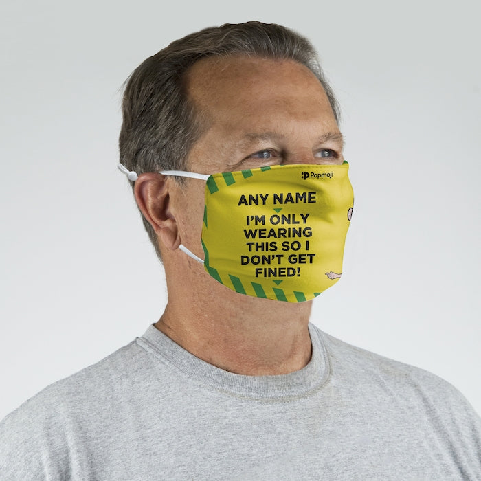 MrCB Personalized Don't Get Fined Reusable Face Covering - Image 6