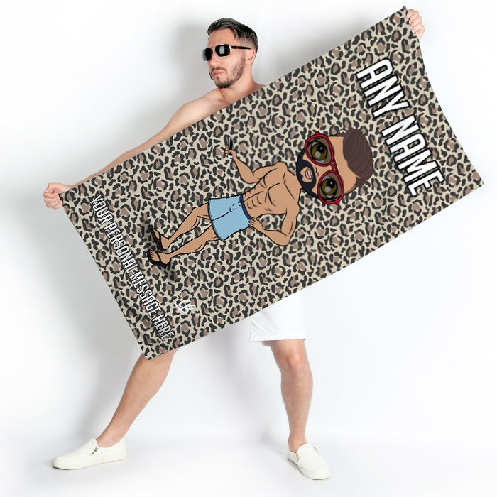 MrCB Leopard Print Beach Towel - Image 1