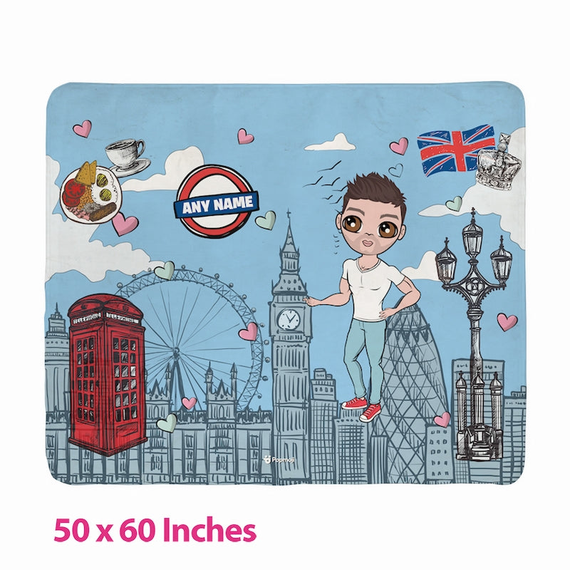 Mens Love London Fleece Blanket - Image 2