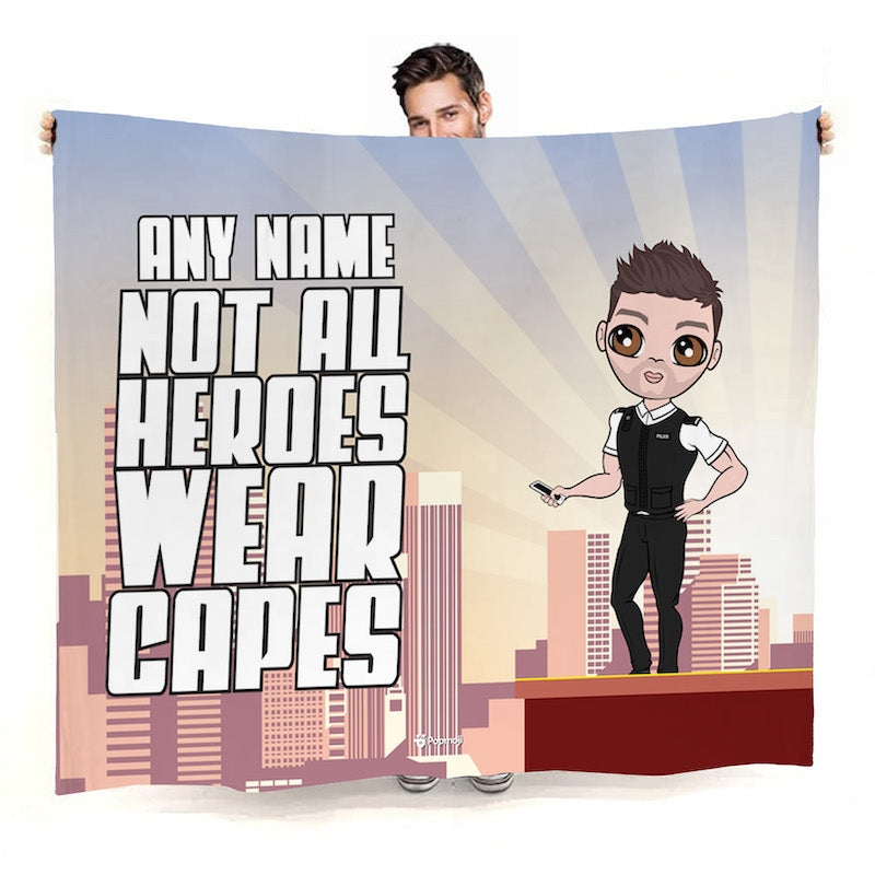 Mens Not All Heroes Wear Capes Fleece Blanket - Image 1