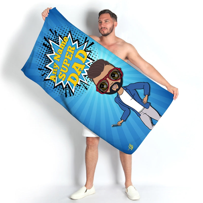 MrCB Super Dad Beach Towel - Image 1