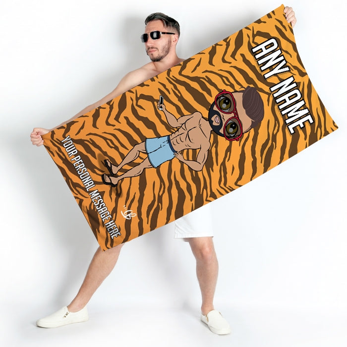 MrCB Tiger Print Beach Towel - Image 2