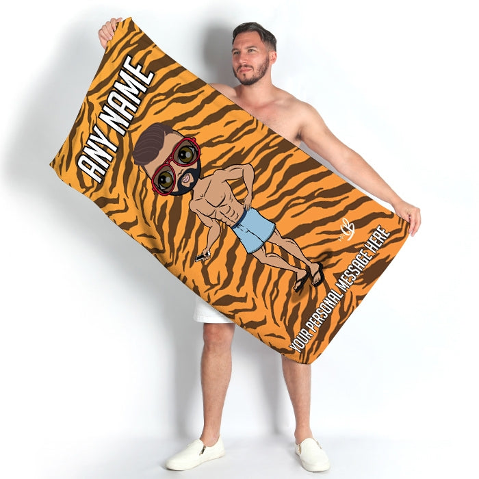 MrCB Tiger Print Beach Towel - Image 1