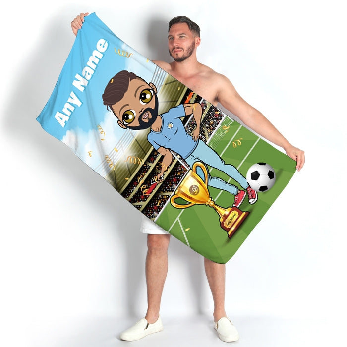 Personalised football beach towels sales