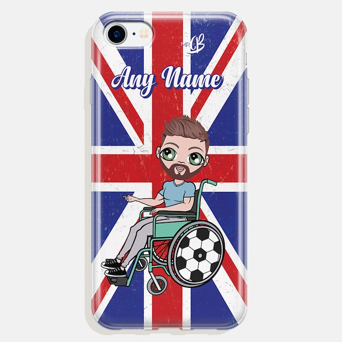 MrCB Wheelchair Personalized Union Jack Phone Case - Image 1