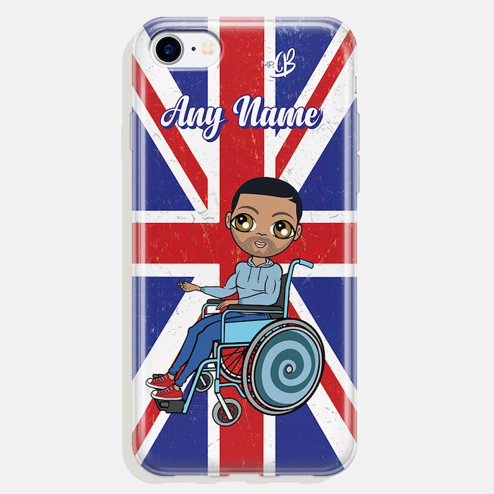 MrCB Wheelchair Personalized Union Jack Phone Case - Image 2