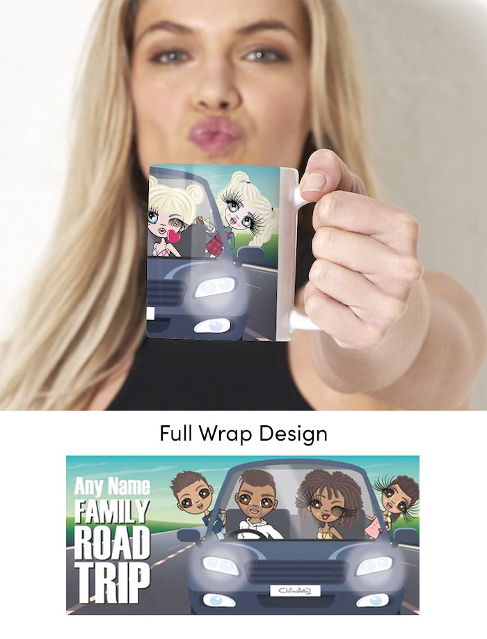 Multi Character Personalized Road Trip Family Of 4 Mug