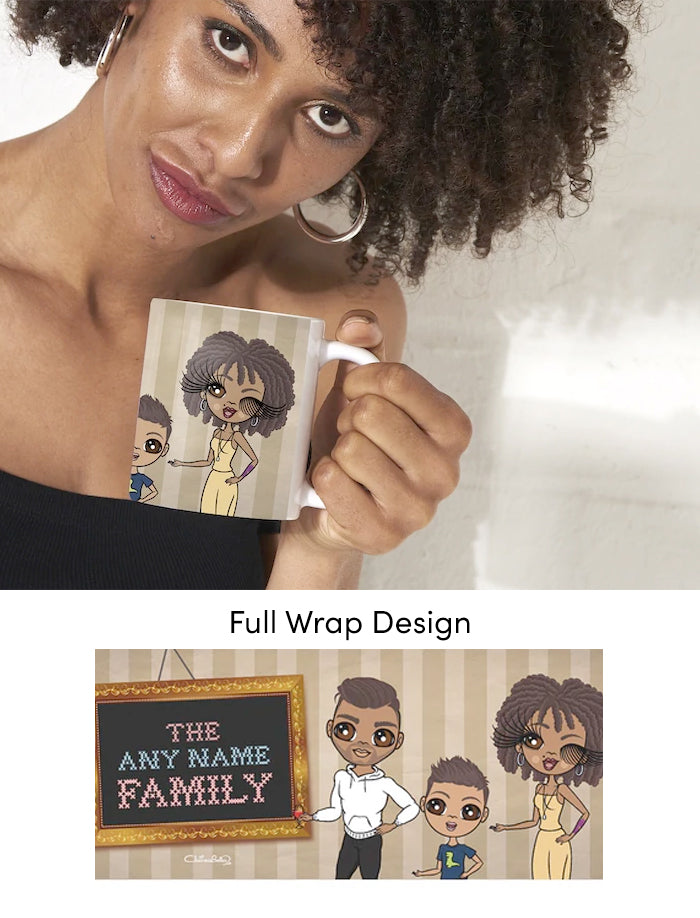 Multi Character Personalized Home Sweet Home Family Of 3 Mug