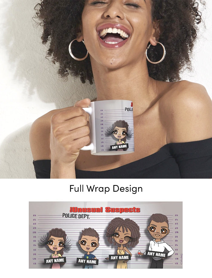 Multi Character Personalized Unusual Suspects Family Of 4 Mug