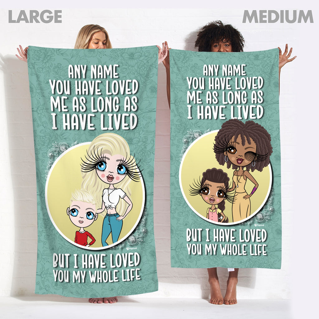 Multi Character Loved You My Whole Life Beach Towel - Image 3
