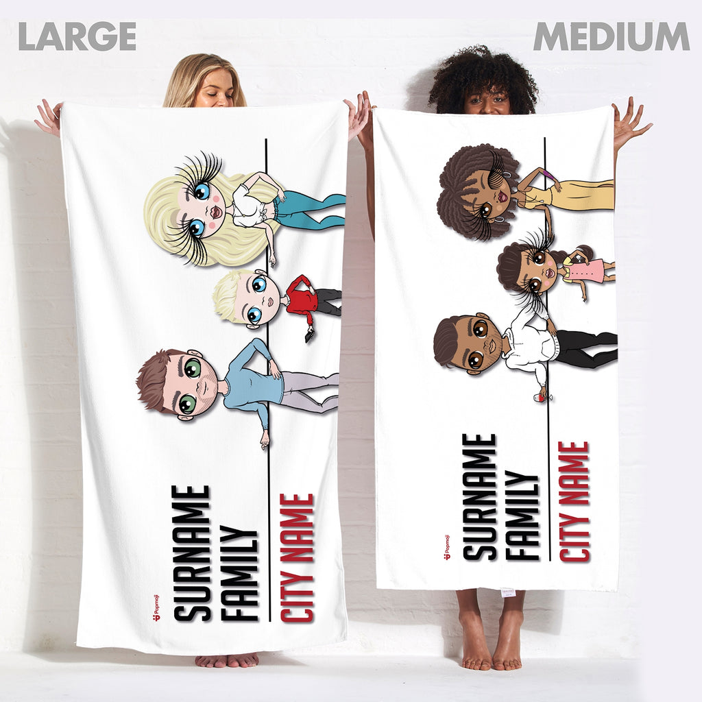 Multi Character Street Sign Family Of 3 Beach Towel - Image 2