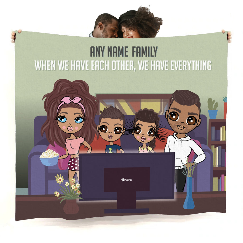 Multi Character Everything Together Family Of 4 Fleece Blanket - Image 1
