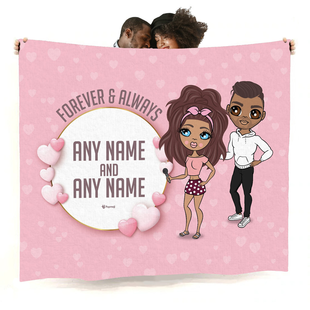 Multi Character Couples Always and Forever Fleece Blanket - Image 1