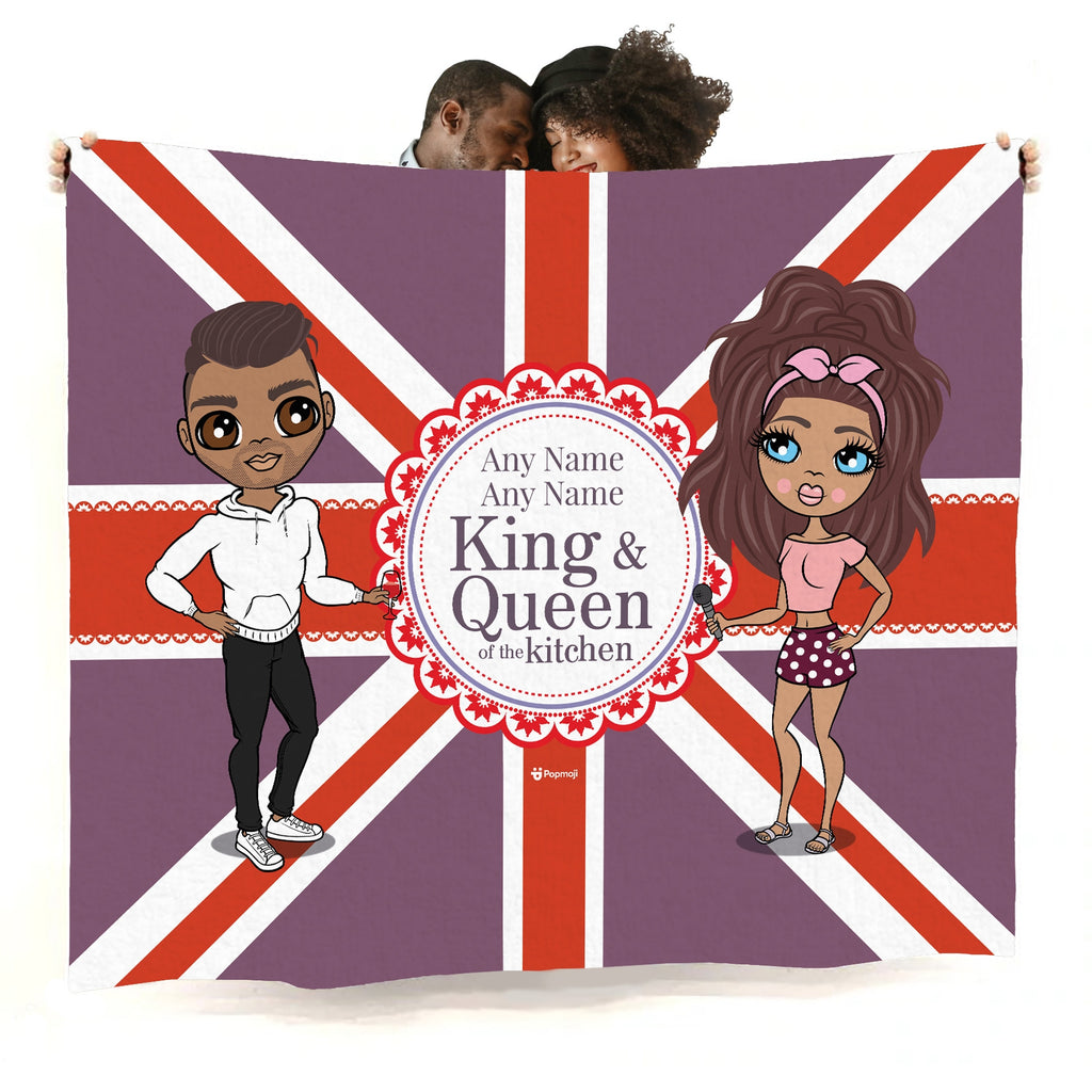 Multi Character Couples King And Queen Fleece Blanket - Image 1