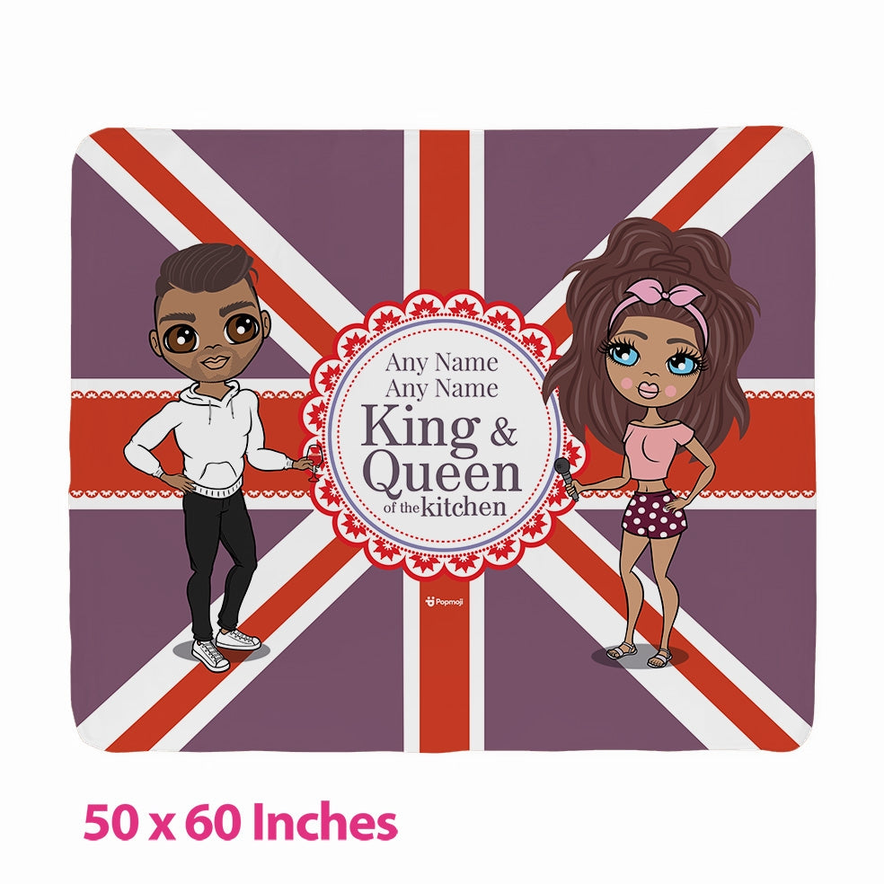 Multi Character Couples King And Queen Fleece Blanket - Image 2