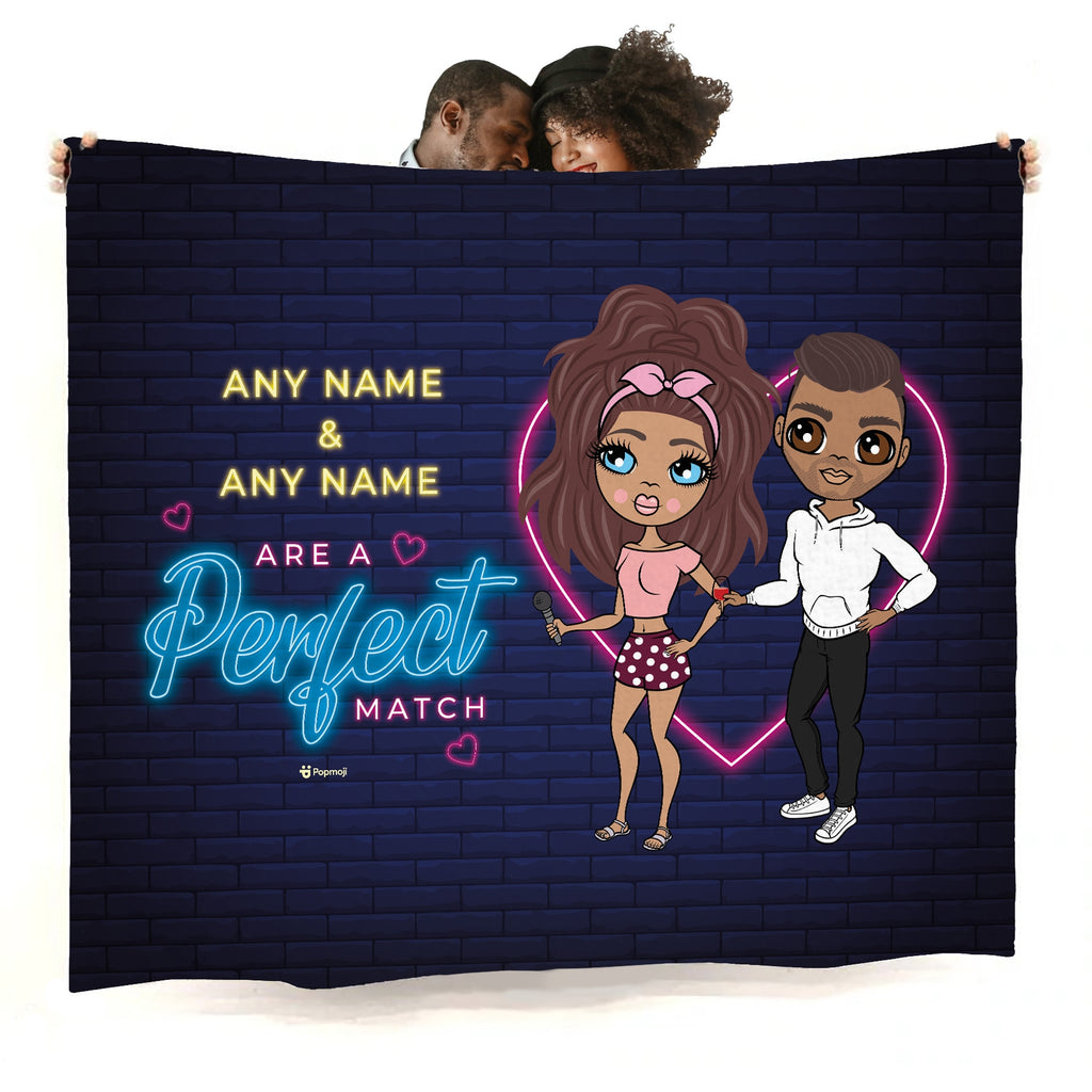 Multi Character Couples Perfect Match Fleece Blanket - Image 1