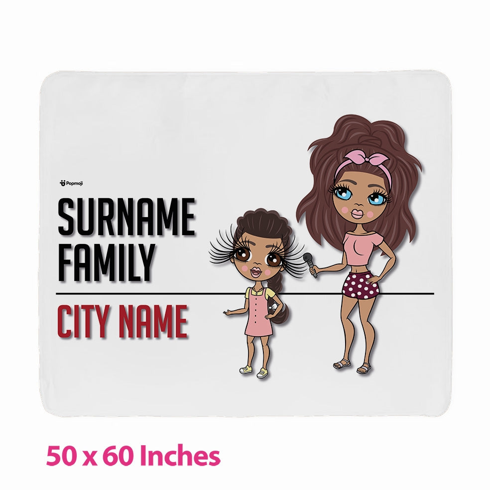 Multi Character Street Sign Adult And Child Fleece Blanket - Image 2