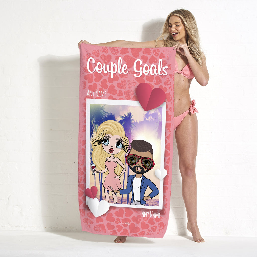 Multi Character Couples Couple Goals Beach Towel - Image 8