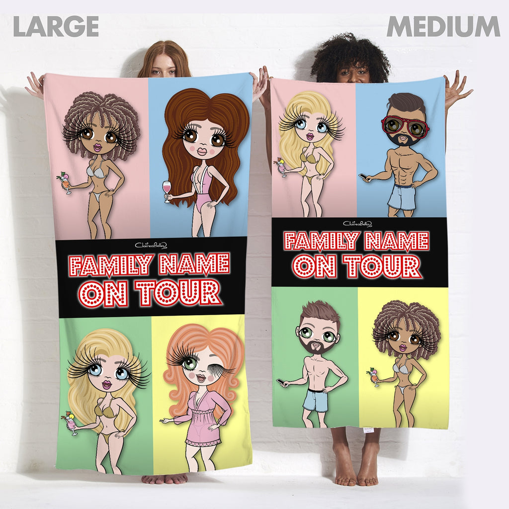 Multi Character Couples Four Adults Beach Towel - Image 5